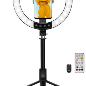 LogiLink Smartphone-Ringlicht mit Selfie-Stick-Stativ