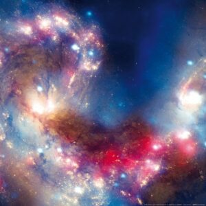 1art1 Kunstdruck Der Weltraum - Verschmelzende Antennen-Galaxien