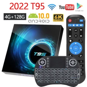 2022 neueste T95 Smart Tv Box Android 10 6k 2,4g & 5g Wifi 128g 3D Voice16g 32gb 64gb 4k