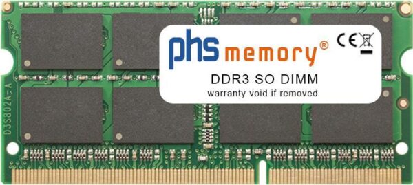 PHS-memory 8GB RAM Speicher für Lenovo IdeaPad G40-70 DDR3 SO DIMM 1600MHz PC3L-12800S (SP176417)