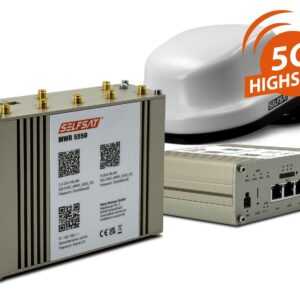 SELFSAT MWR 5550 weiß ( 4G / LTE / 5G & WLAN Internet Router bis 3,3 Gbps inkl. 5G Dachantenne )