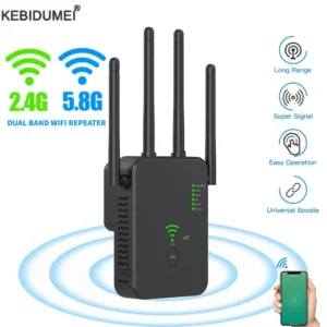 1200Mbps Wireless WiFi Repeater WIFI Range Extender WiFi Signal Booster 5G 2.4G Dual-band Network