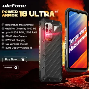 (NEW) Ulefone Power Armor 18 Ultra 5G Dimensity 7050,24GB RAM 512GB ROM Android 13 108MP