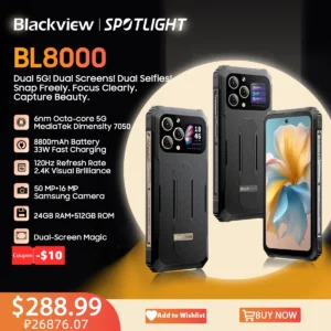 [World Premiere] Blackview BL8000 5G Rugged Smartphone 6.78" 2.4K FHD+ 120Hz Display 24GB 512GB