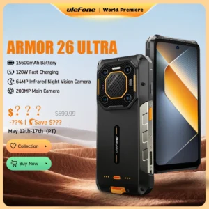 【World Premiere】Ulefone Armor 26 Ultra 5G Rugged Waterproof Smartphone 120W 15600mAh 200MP+64MP
